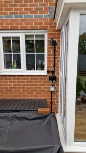 External socket with fused spur for garden lighting